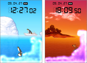 Penguin Clock/Surfer Clock