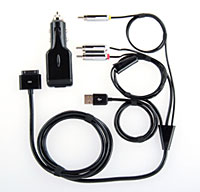 Composite AV Cable with USB & Car Chager Kit for iPod/iPhone（BI-CARUSBAV）