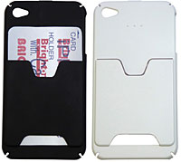 iPhone 4 Rubber Coating Case with Card Holder（BI-IP4CARD）
