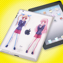 痛ipad2 を作れるクリアケースとプリントラベルのセット Iをありがとう