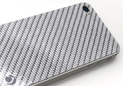 Deff SILVER CARBON PLATE for iPhone4/4S