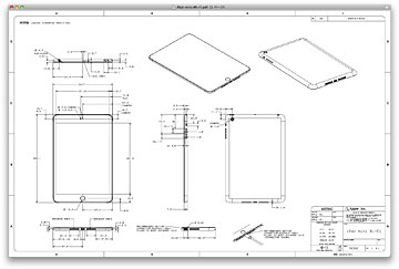 iPad mini Wi-Fiモデルの寸法図面PDF