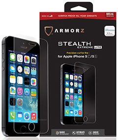 Armorz Stealth Extreme Lite 強化ガラス保護シート for iPhone 5s/5c/5