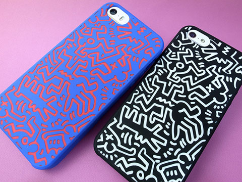 GRAPHT Keith Haring Collection Laser Engraved Silicone Case for iPhone 5/5s/5c
