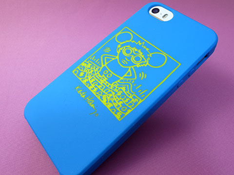 GRAPHT Keith Haring Collection Laser Engraved Silicone Case for iPhone 5/5s/5c