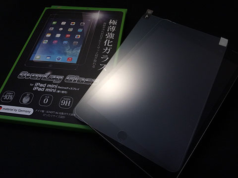OverLay Glass for iPad mini Retinaディスプレイモデル/第1世代(0.2mm)