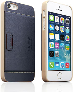 SLG Design iPhone 5/5s D6 Italian Minerva Box Leather Card Pocket Bar