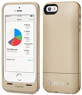 mophie space pack For iPhone 5s/5 Memory Storage Battery Case