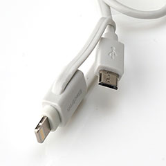 Duoplug Micro USB cable with Lightning connector