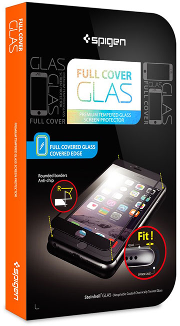 Spigen iPhone 6/6 Plus 全面強化ガラスフィルム 發油加工 Full Coverage