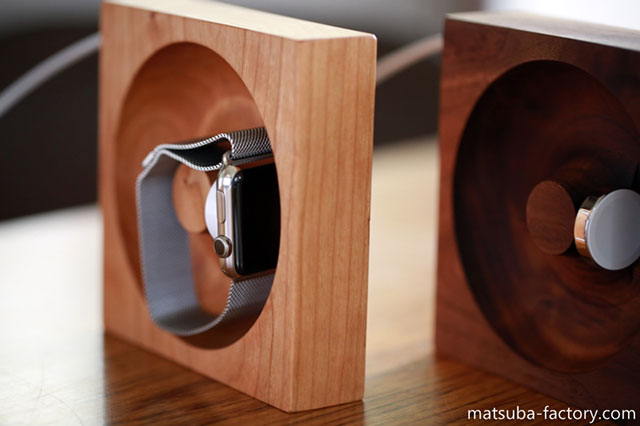 松葉製作所 木製Apple Watch充電台