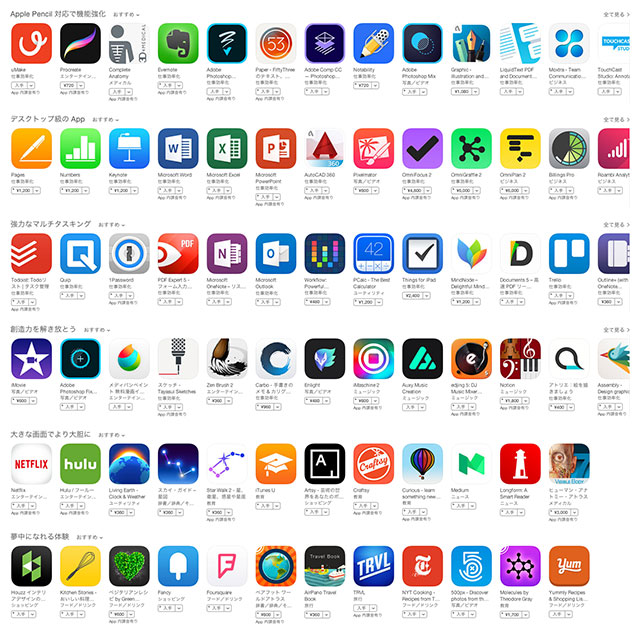 App Store Apple Pencil対応アプリなどを集めた おすすめipad Pro App 特集ページ公開 Iをありがとう