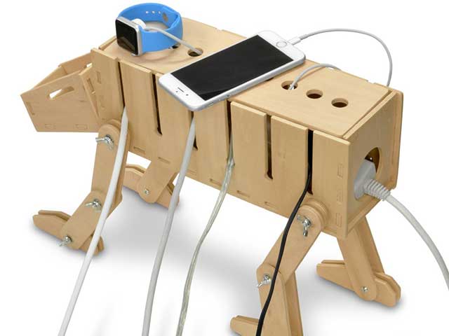 組み立て式 犬型電源タップボックス よろしく犬Dock