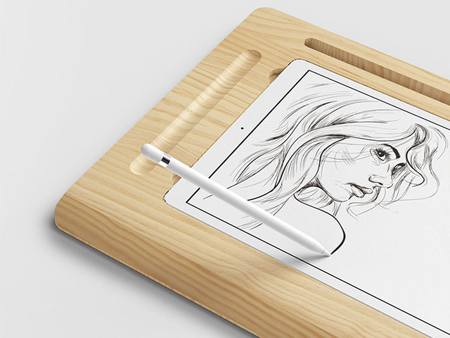 iPad Pro スタンド araree 天然木 Flat Board