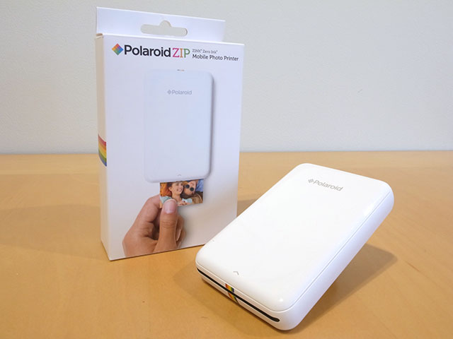 スマホ対応プリンター 手持ちサイズ 充電式Polaroid ZIP Mobile Printer ホワイト POLMP01W 旅行 プレゼン 通販 
