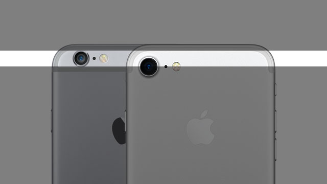 iPhone 7とiPhone 6sのカメラレンズ位置