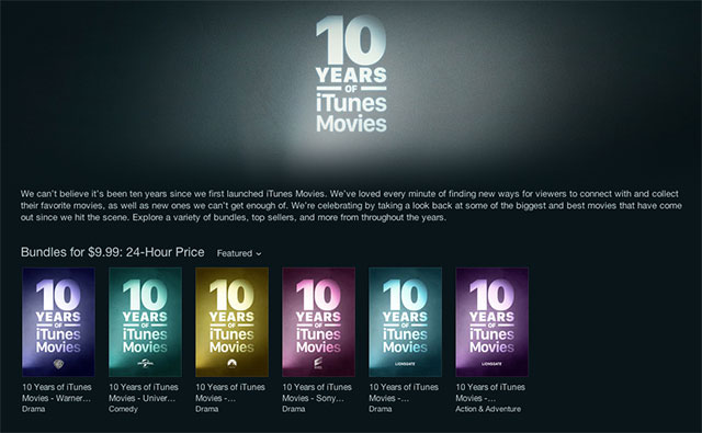 10 Years of iTunes Movies
