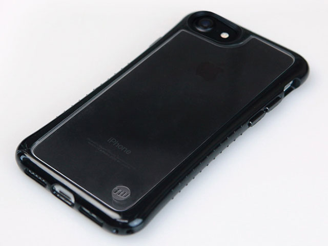 TUNEWEAR Hybrid Shell 衝撃吸収クリアケース for iPhone 7 ブラック