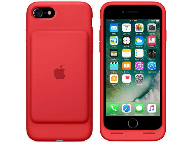 iPhone 7 Smart Battery Case・iPhone SEレザーケース (PRODUCT)RED