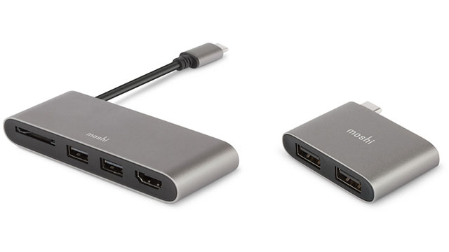 moshi USB-C Multimedia Adapter/USB-C to Dual USB-A Adapter
