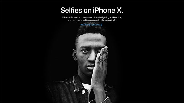 Selfies on iPhone X
