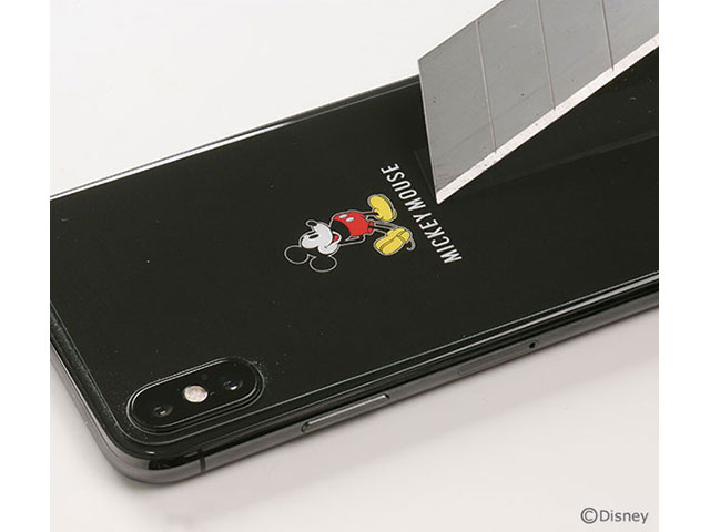 iPhone X専用 ディズニーキャラクター プレミアムガラス9H 強化ガラス 背面保護シート0.33mm