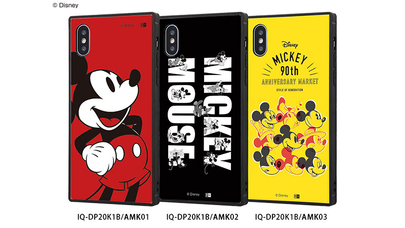 新製品】ミッキーマウス 90周年記念デザインのiPhone用角形ケース 
