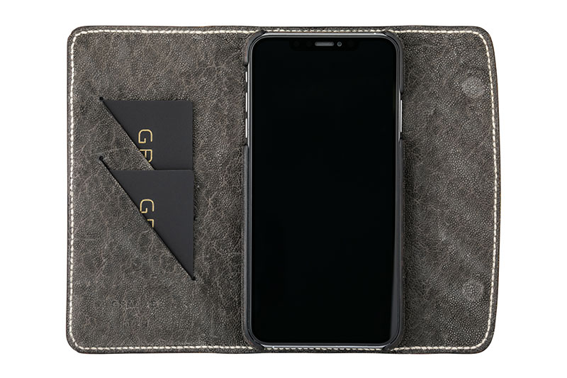 GRAMAS Meister Himalayas Crocodile × Elephant Leather Case for iPhone X/XS