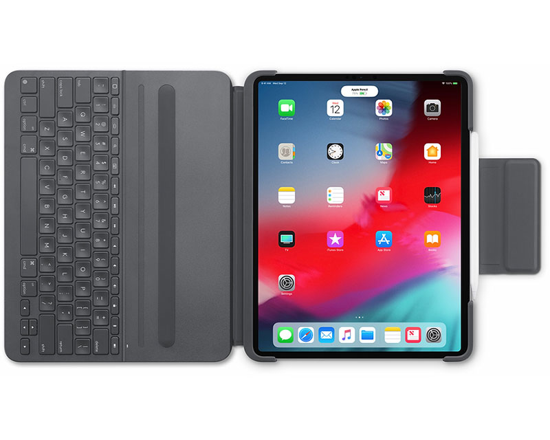 Logicool Slim Folio Pro Case with Integrated Bluetooth Keyboard for iPad Pro