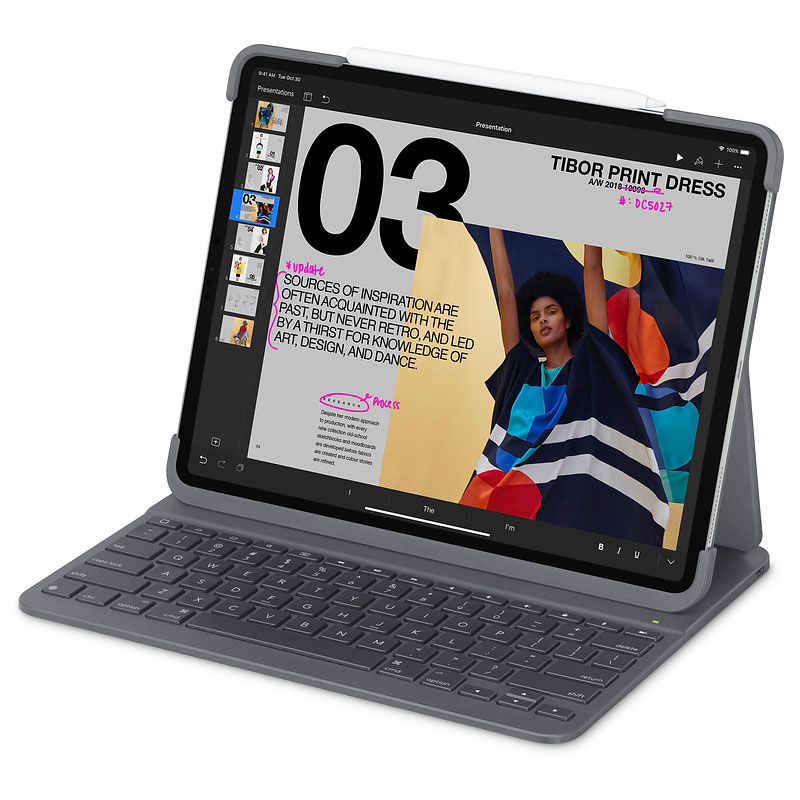 新製品iPad Pro 11インチ/12.9インチ（第3世代）用のキーボードケース「Logicool Slim Folio Pro Case  with Integrated Bluetooth Keyboard」、Apple公式サイトで販売開始 - アイアリ