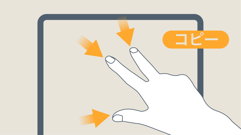 3本指ジェスチャー