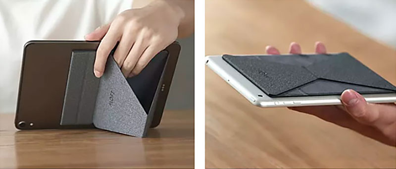 新製品】iPad miniの背面に貼る折りたたみ式スタンド「MOFT X Tablet Stand」 - アイアリ