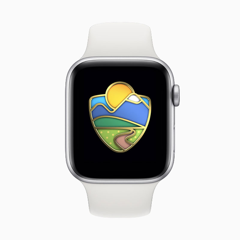 Apple Watch 国立公園チャレンジのバッジ