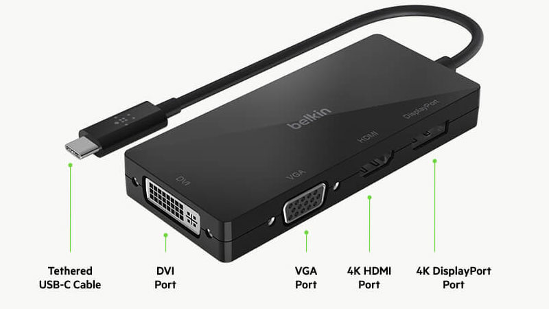 Belkin USB-C to 映像変換アダプタ（HDMI、DisplayPort、VGA、DVI）