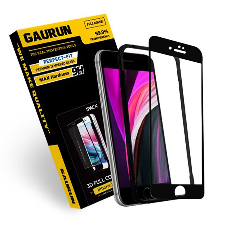 GAURUN iPhone SE（第2世代）全面保護ガラスフィルム