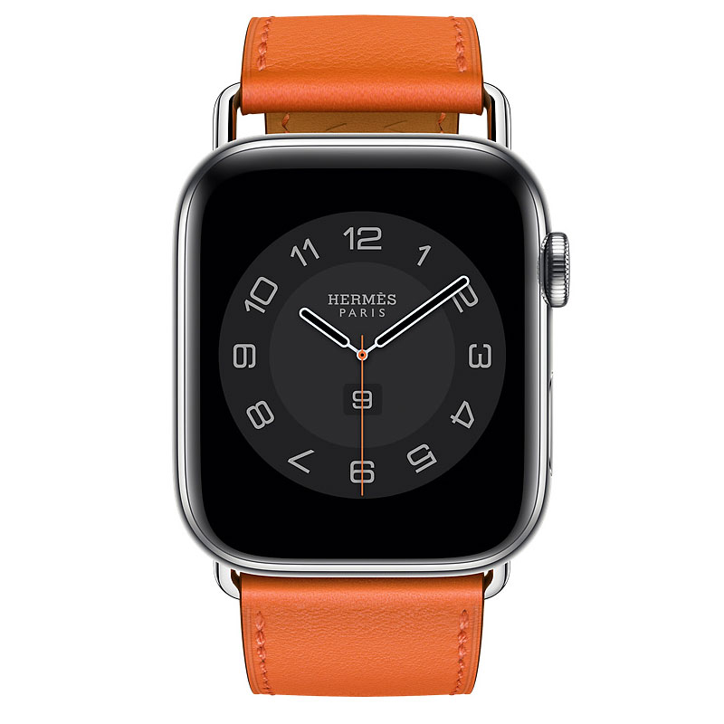 Apple Watch Hermès - 44mmヴォー・スウィフト（オレンジ）アトラージュ・シンプルトゥールレザーストラップ