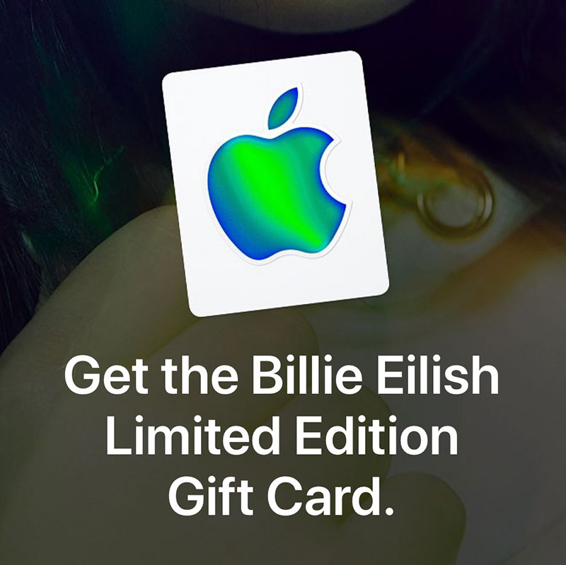 Apple Gift Card Billie Eilish Limited Edition