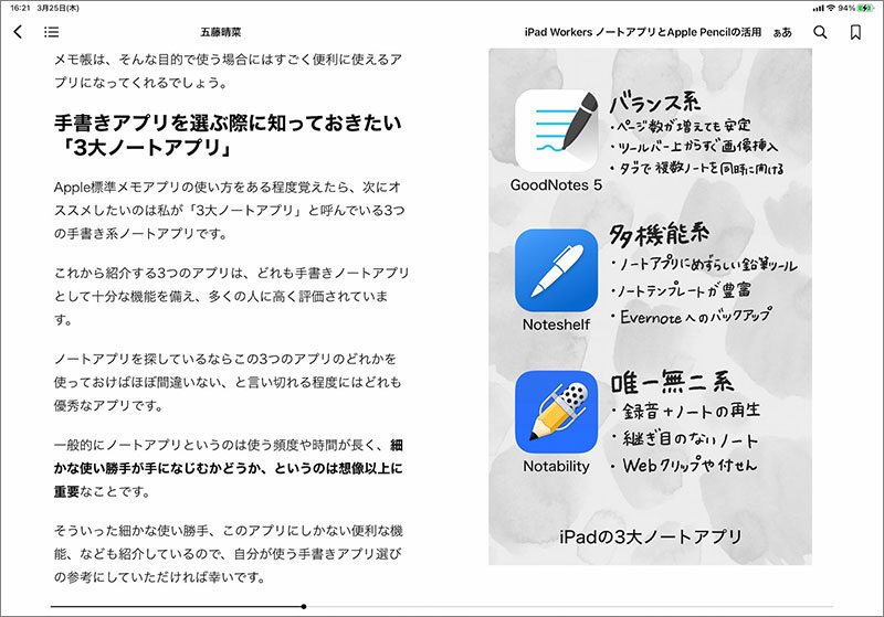 iPad Workers ノートアプリとApple Pencilの活用 試し読みイメージ