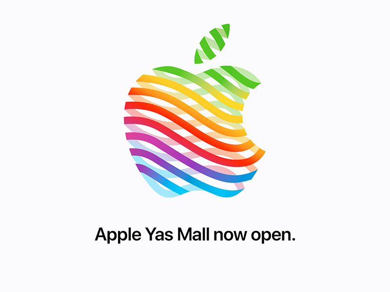 Apple Yas Mallのオープン告知ロゴ
