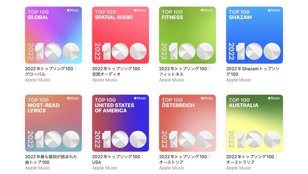 Apple Music 2022年トップソング100