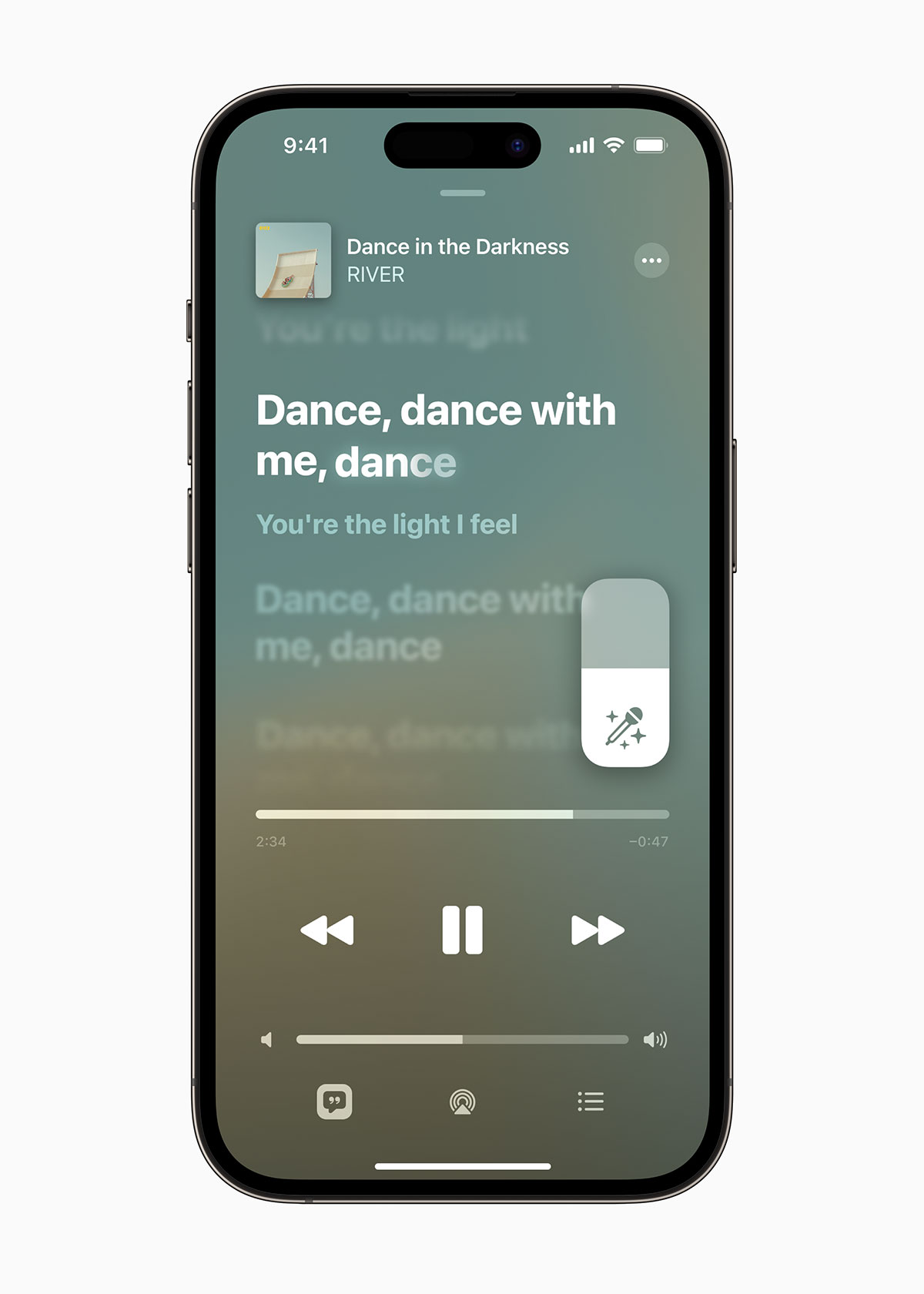 iPhoneでApple Music Singを使用している画面