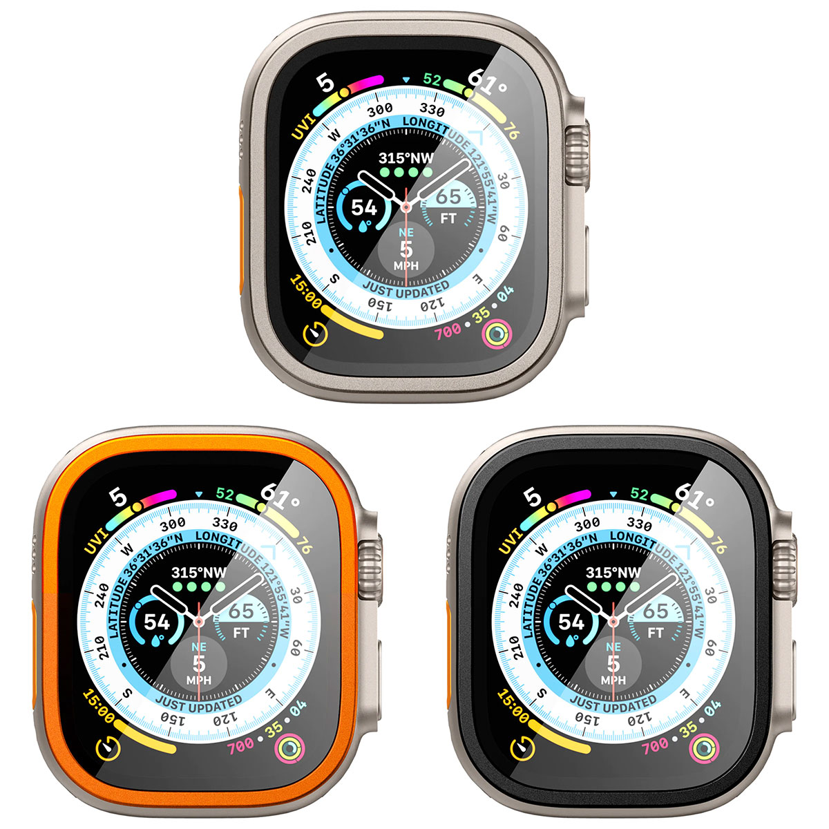 Apple Watch Ultra用Spigen Glas tR Slim Pro