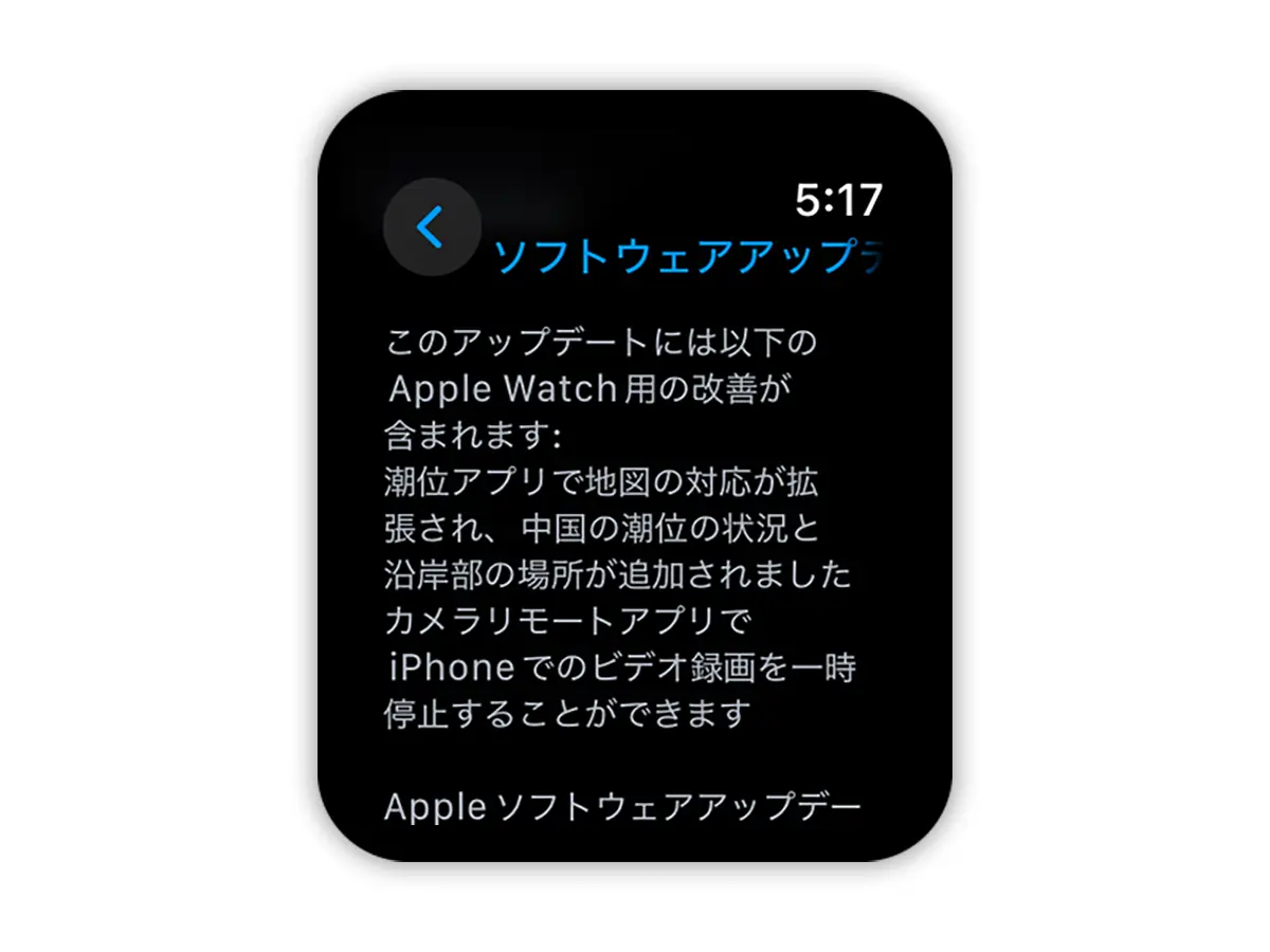 watchOS 11.2 ソフトウェアアップデート