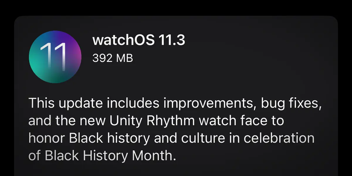 watchOS 11.3 ソフトウェアアップデート