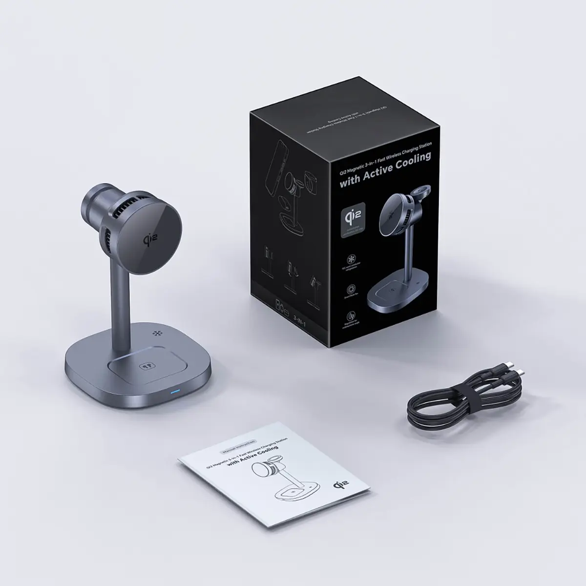 Qi2マグネティックワイヤレスチャージャー