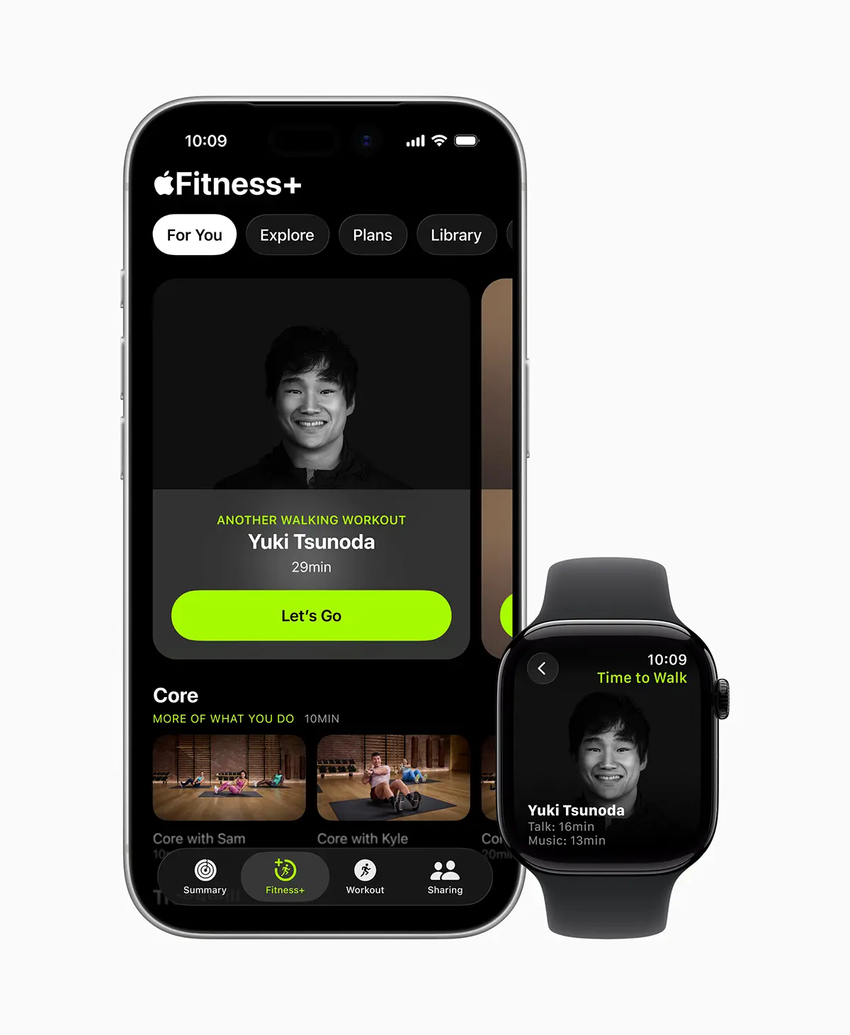 Apple Fitness+の角田裕毅のワークアウト