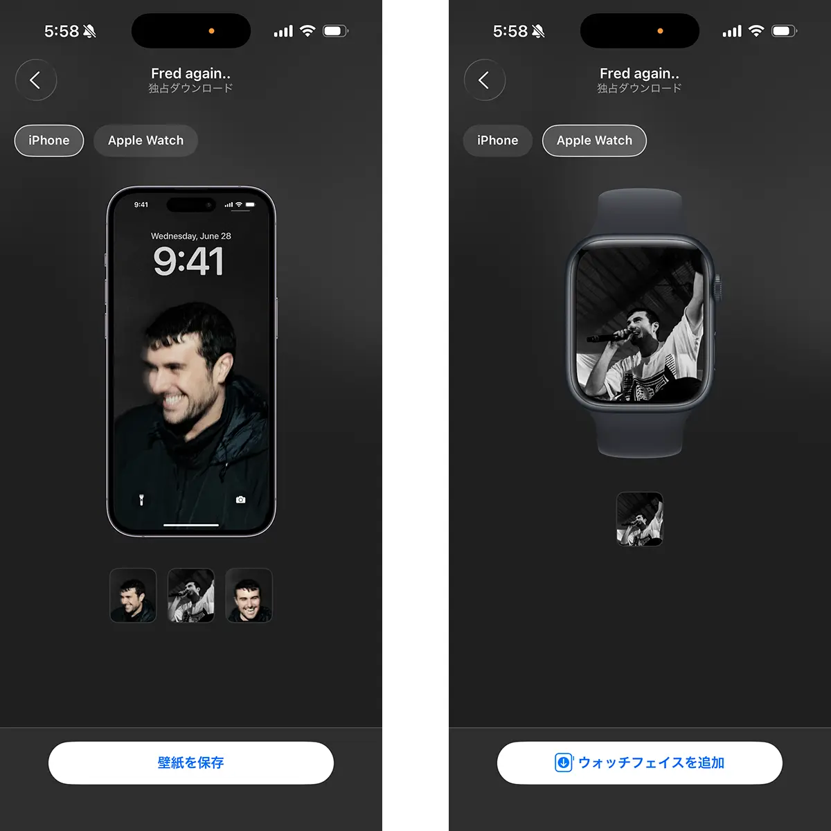 iPhone用壁紙とApple Watch文字盤
