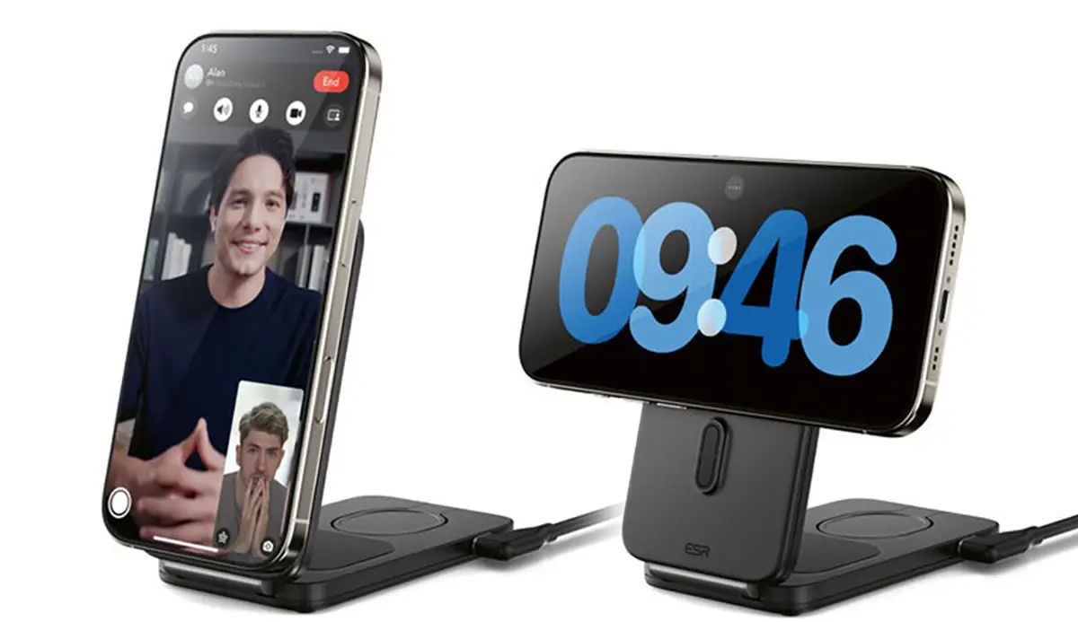 3in1マグネット式折りたたみ充電ステーション