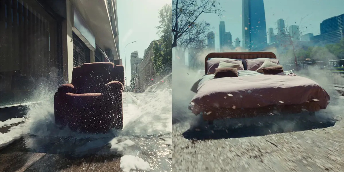 追いかけてくるイスとテーブル