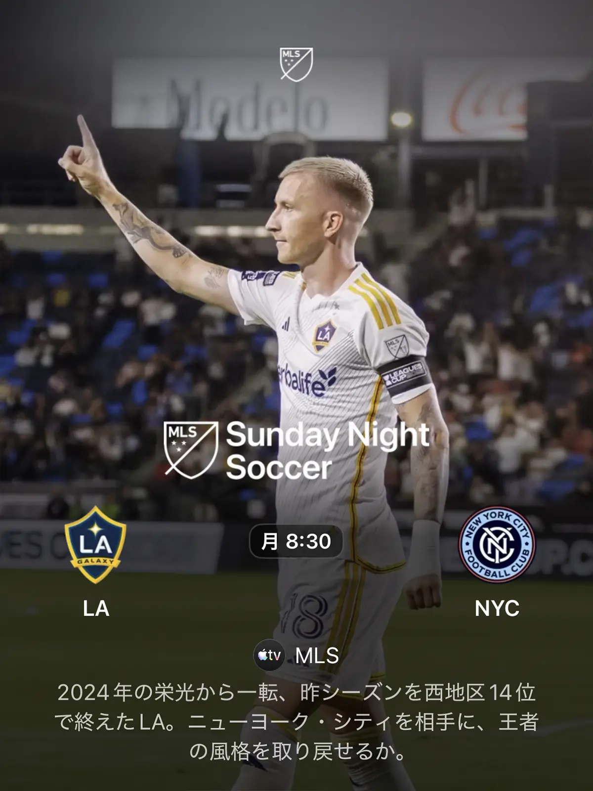 LAギャラクシー対ニューヨーク・シティ・フットボール・クラブ